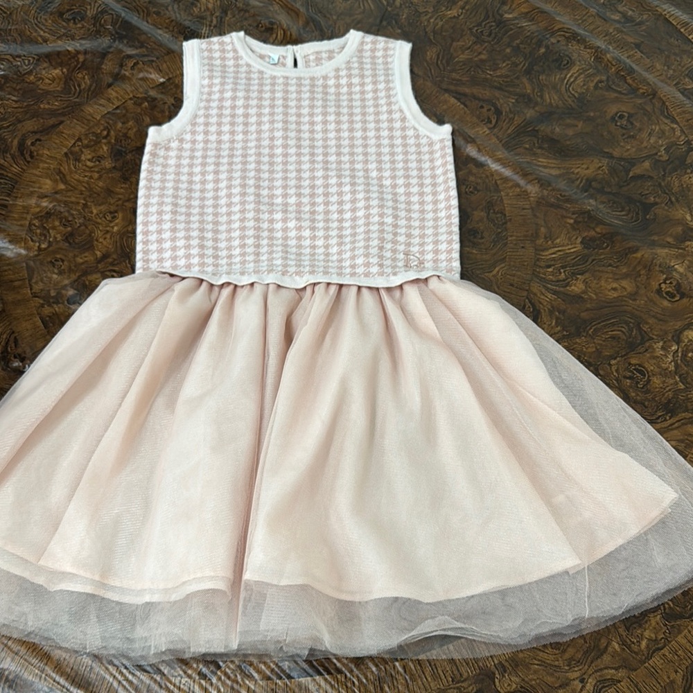 Pink Sleeveless Kids Casual Dress